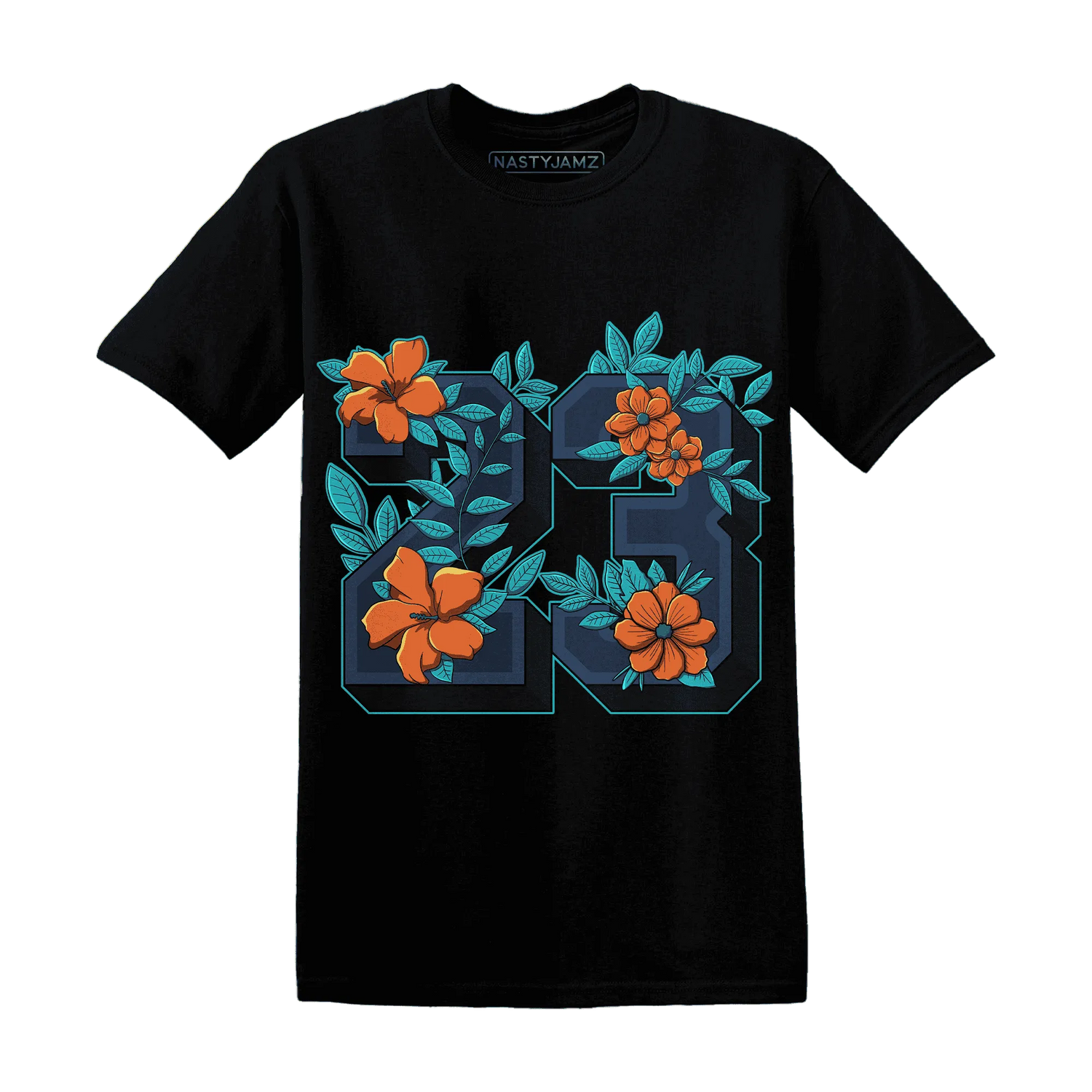 AM-Plus-Drift-Midnight-Navy-Total-Orange-Dusty-Cactus-NastyJamz-T-Shirt-Match-23-Floral