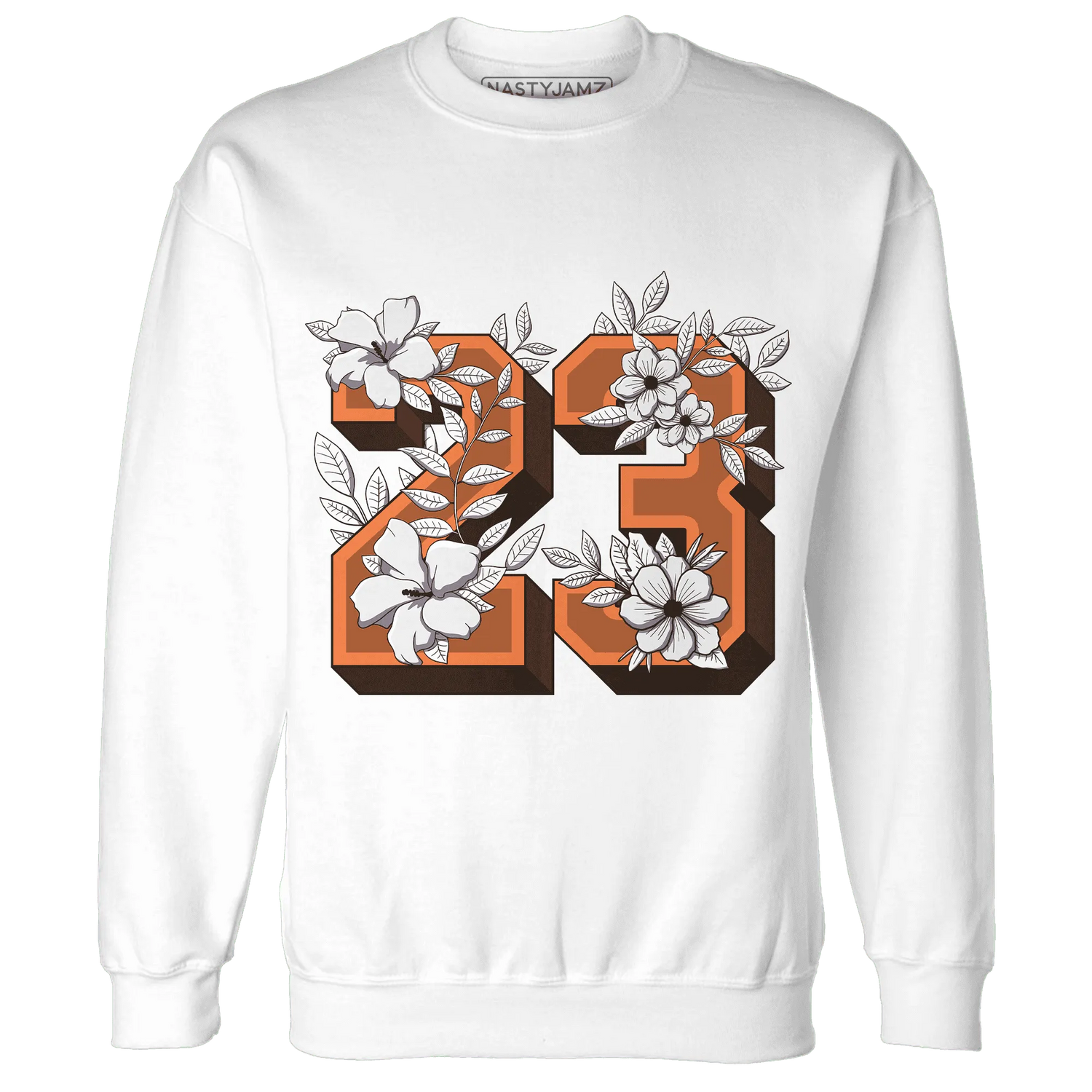 AM-TW-White-Orange-NastyJamz-Sweatshirt-Match-23-Floral