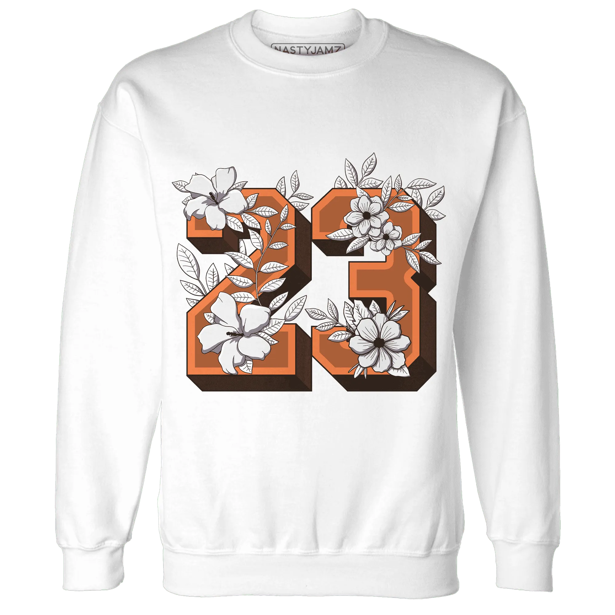 AM-TW-White-Orange-NastyJamz-Sweatshirt-Match-23-Floral