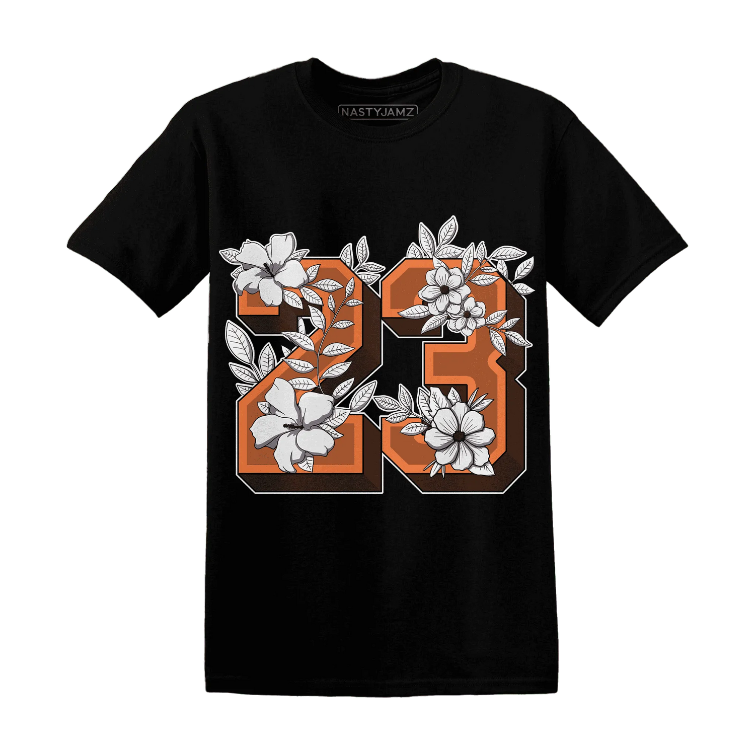 AM-TW-White-Orange-NastyJamz-T-Shirt-Match-23-Floral