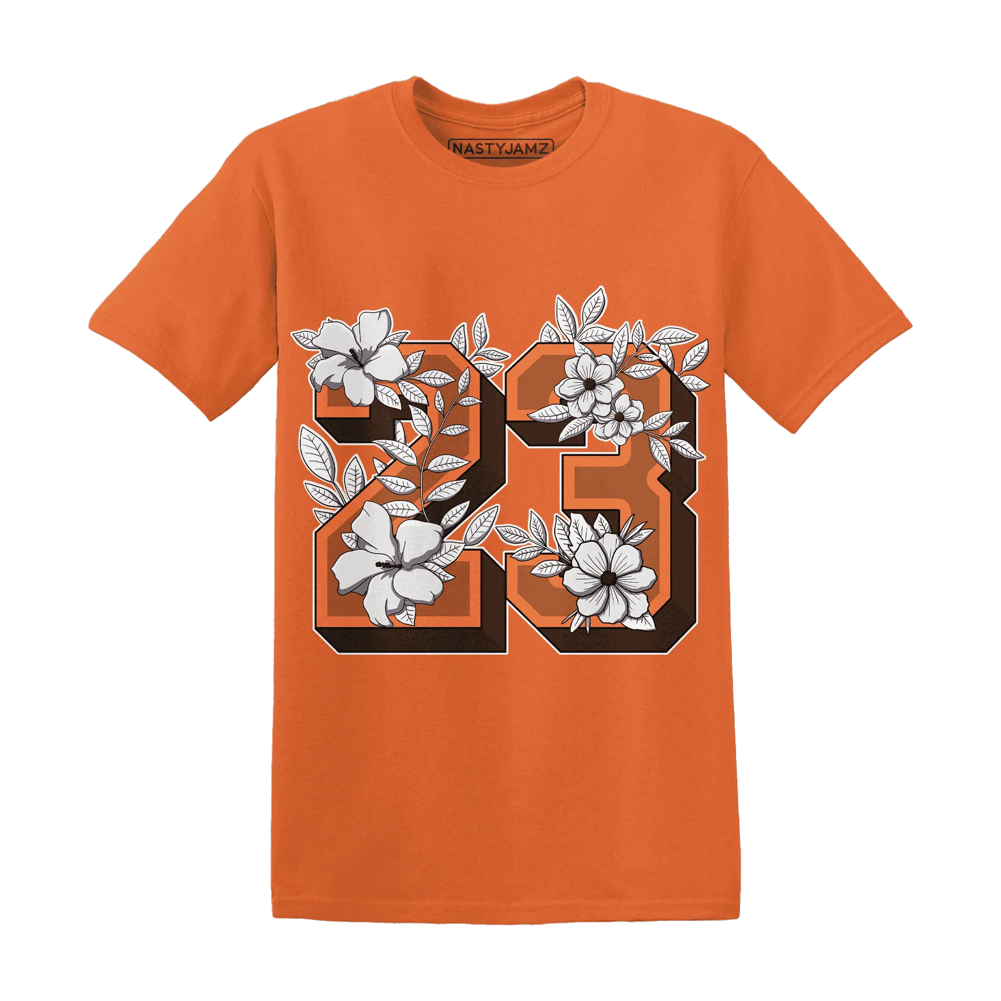 AM-TW-White-Orange-NastyJamz-T-Shirt-Match-23-Floral