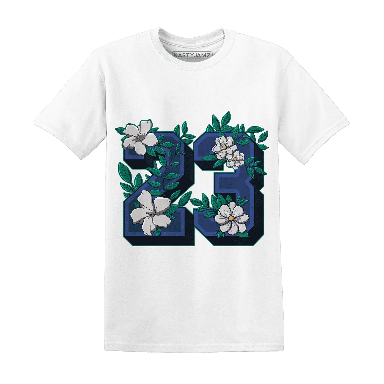 Dunk-Hyper-Royal-Malachite-T-Shirt-Match-23-Floral