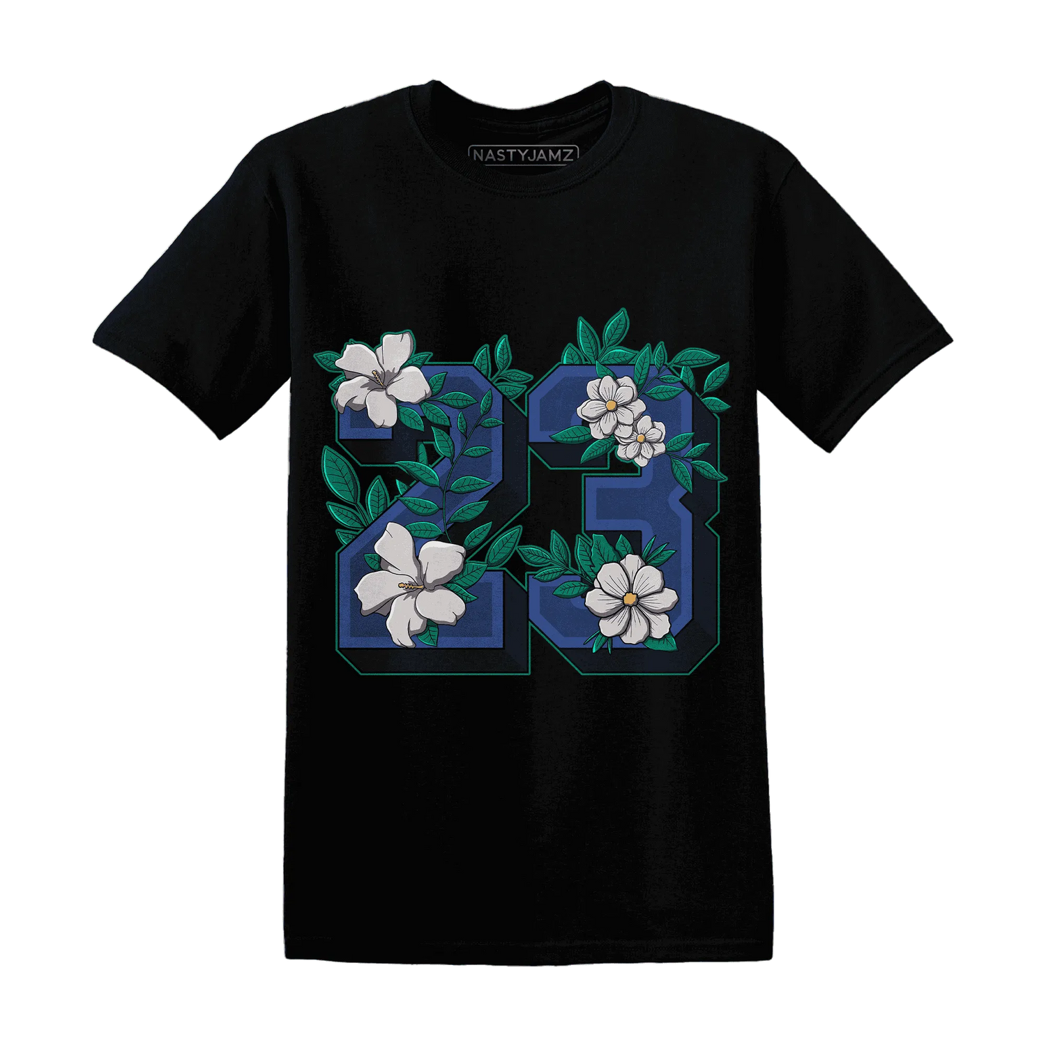 Dunk-Hyper-Royal-Malachite-T-Shirt-Match-23-Floral
