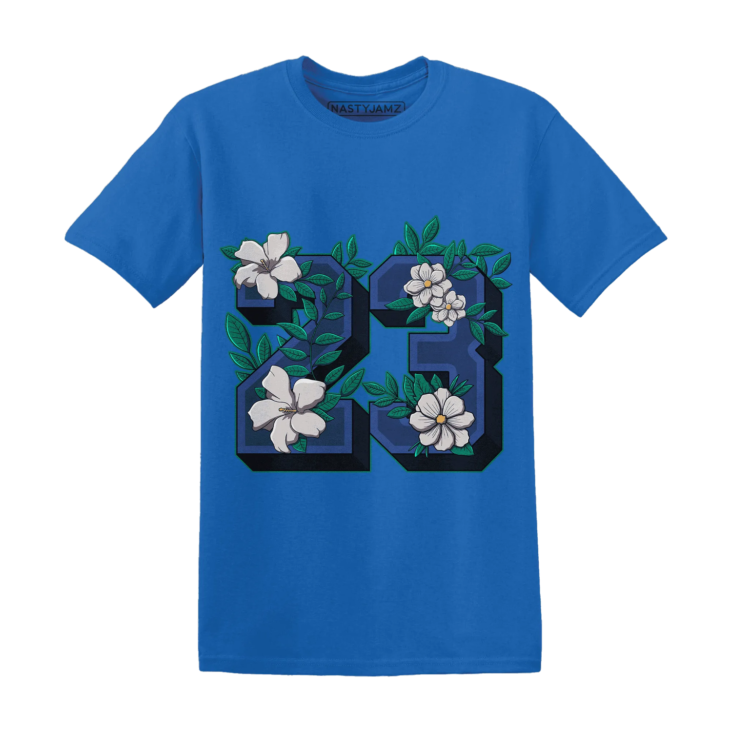 Dunk-Hyper-Royal-Malachite-T-Shirt-Match-23-Floral