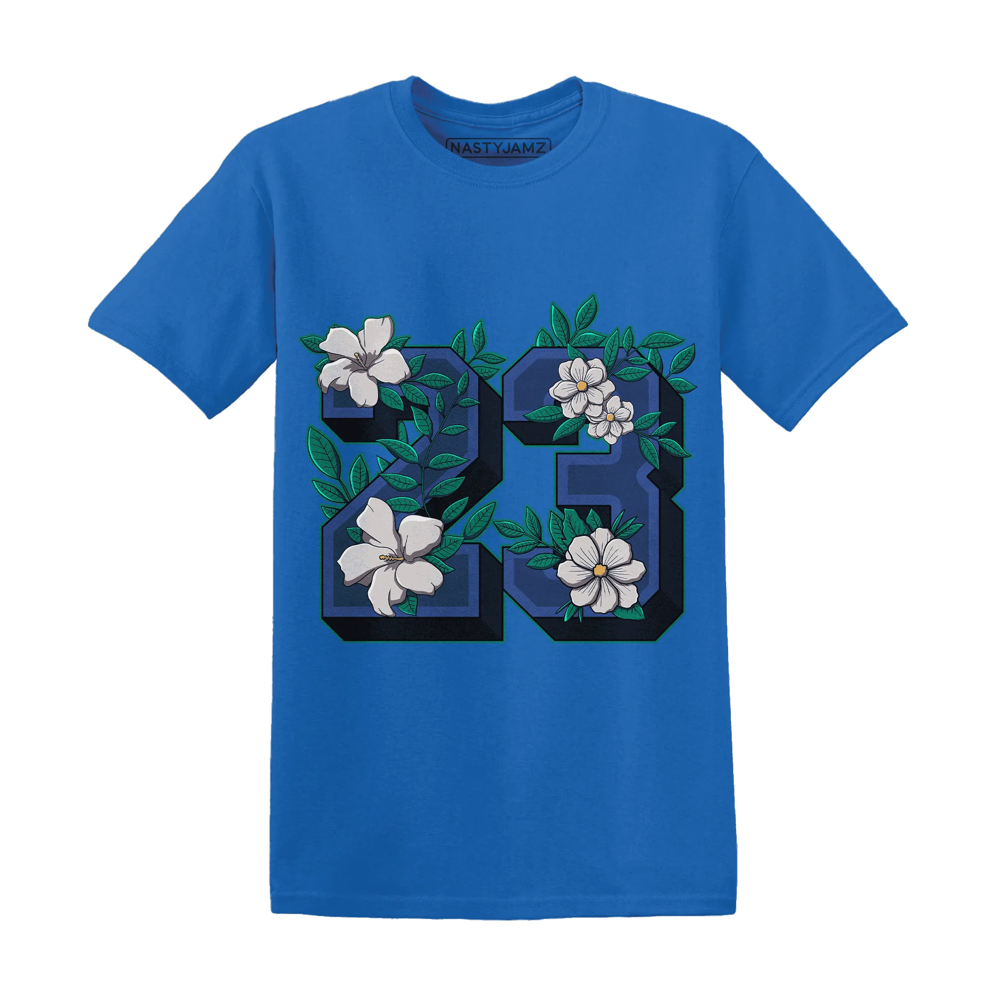 Dunk-Hyper-Royal-Malachite-T-Shirt-Match-23-Floral