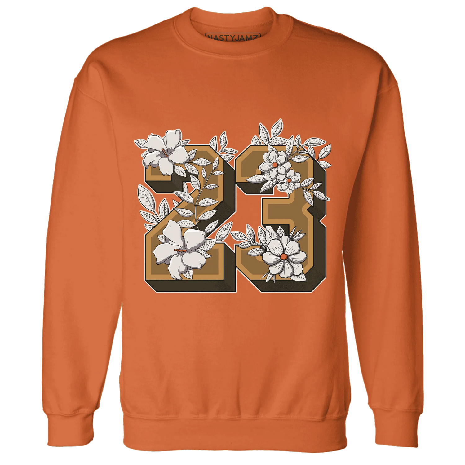 Dunk-Low-Retro-Wheat-Orange-Sweatshirt-Match-23-Floral