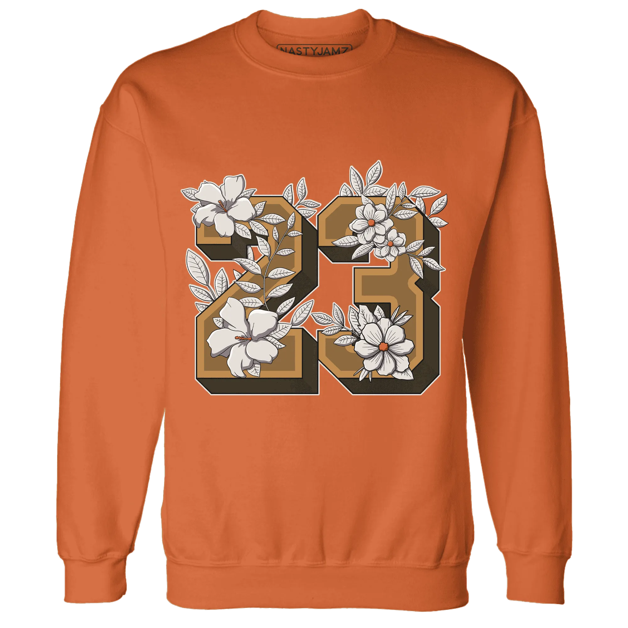 Dunk-Low-Retro-Wheat-Orange-Sweatshirt-Match-23-Floral