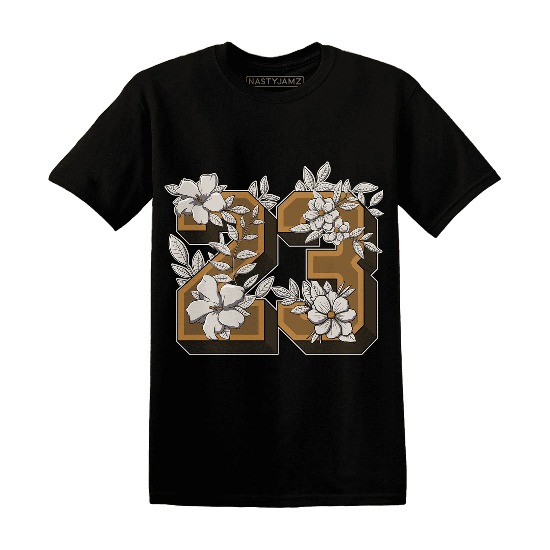 Dunk-Low-Retro-Wheat-Orange-T-Shirt-Match-23-Floral