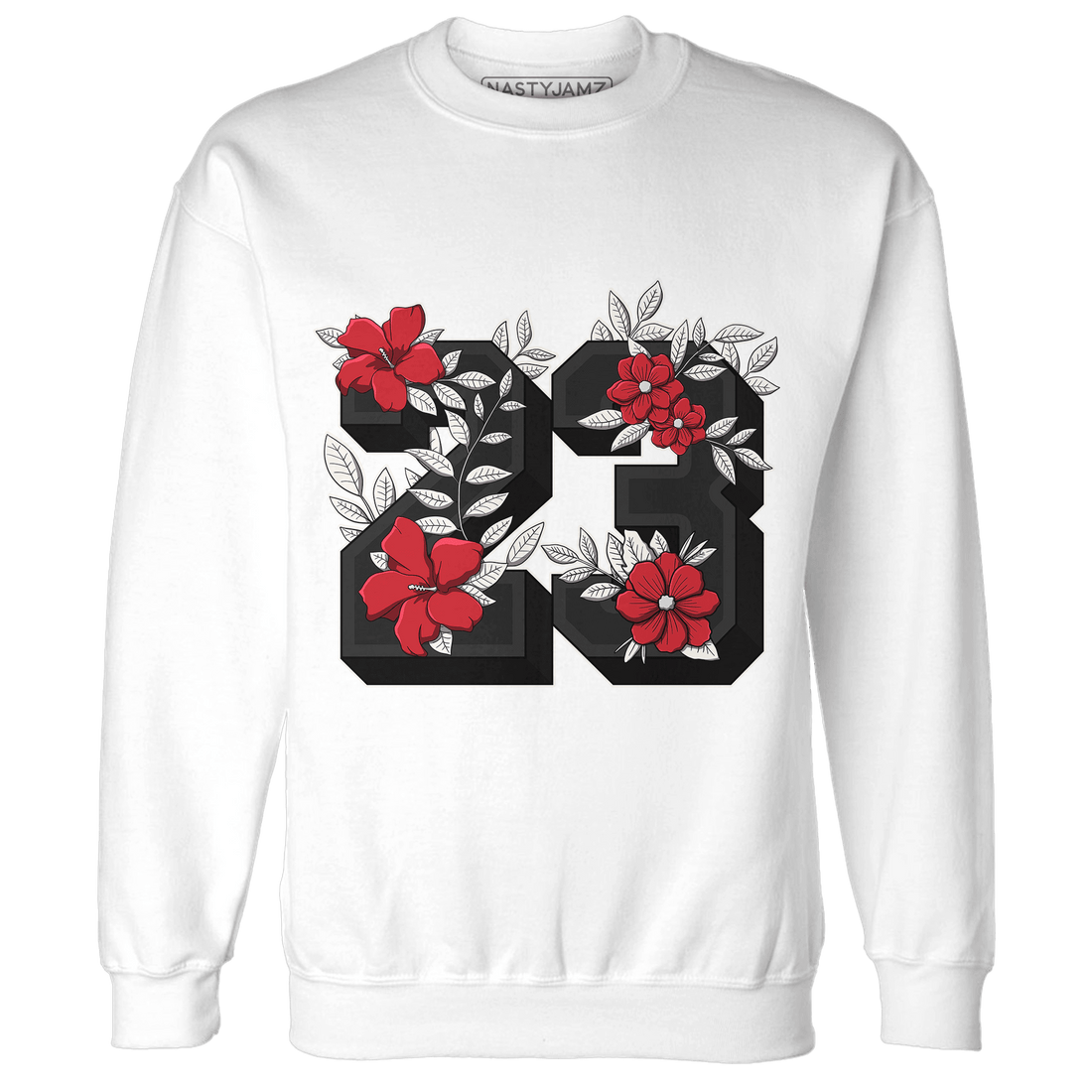 Jumman Jack University Red Sweatshirt Match 23 Floral - NastyJamz