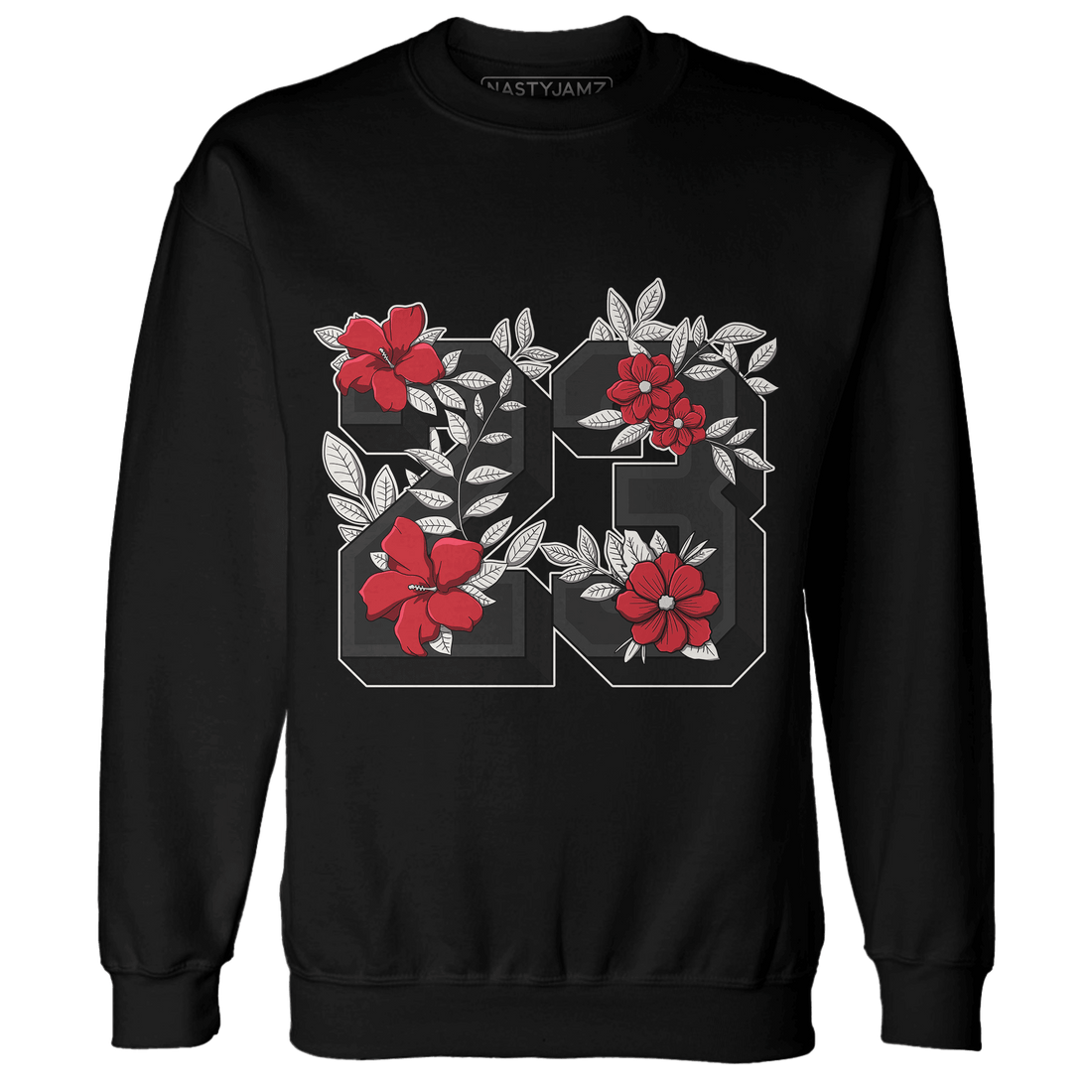 Jumman Jack University Red Sweatshirt Match 23 Floral - NastyJamz