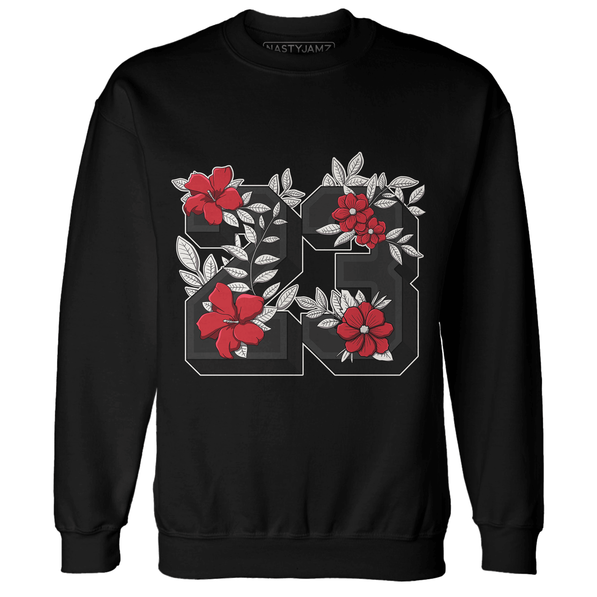 Jumman Jack University Red Sweatshirt Match 23 Floral - NastyJamz