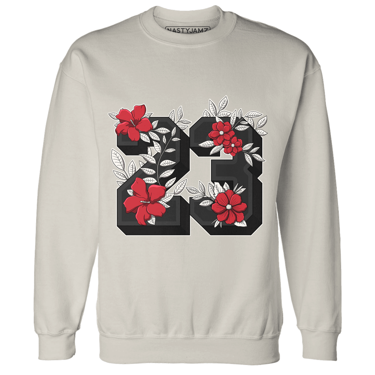 Jumman Jack University Red Sweatshirt Match 23 Floral - NastyJamz