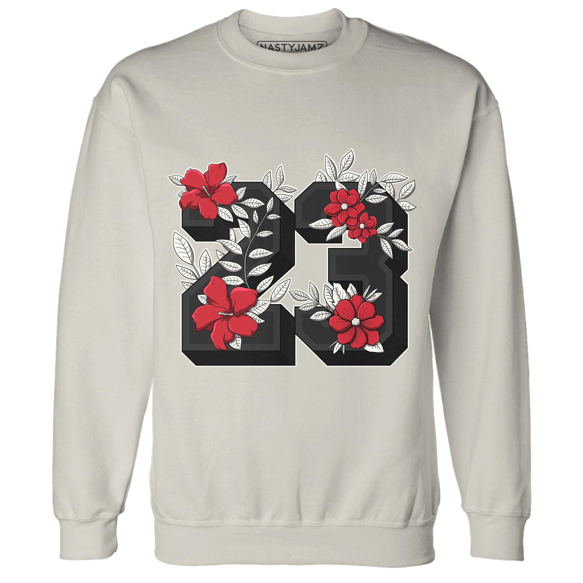 Jumman Jack University Red Sweatshirt Match 23 Floral - NastyJamz