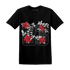Jumman Jack University Red T Shirt 23 Floral - NastyJamz