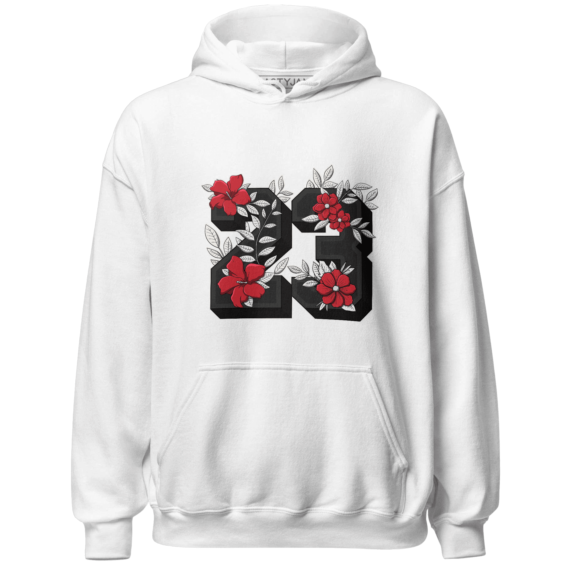 Jumman Jack University Red Hoodie Match 23 Floral - NastyJamz