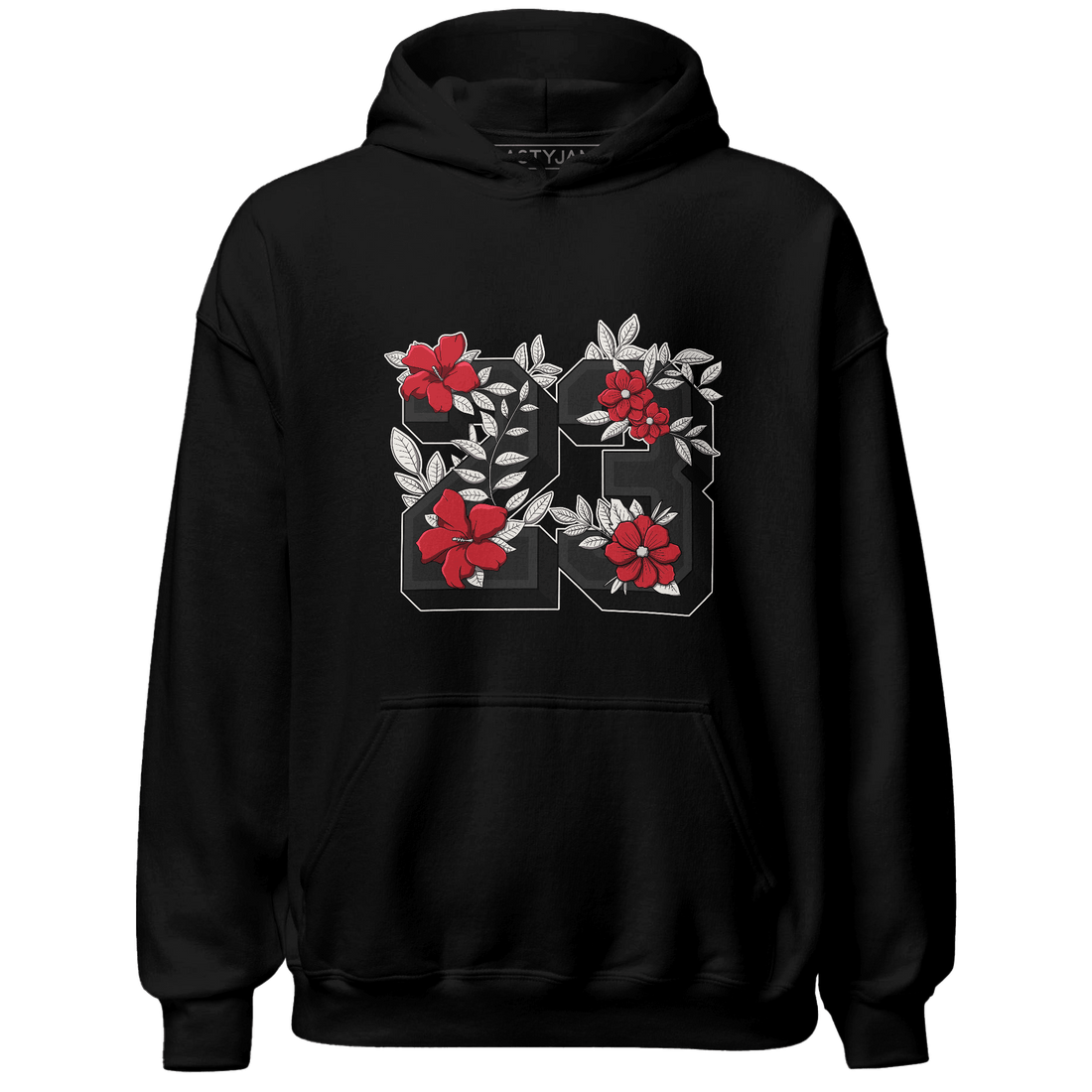 Jumman Jack University Red Hoodie Match 23 Floral - NastyJamz