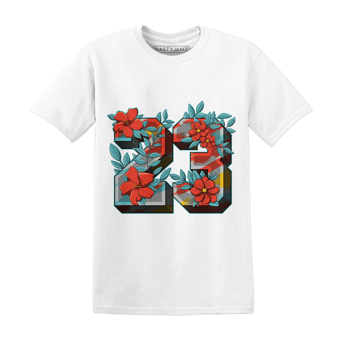 KB 8 Protro Venice Beach T Shirt Match 23 Floral - NastyJamz