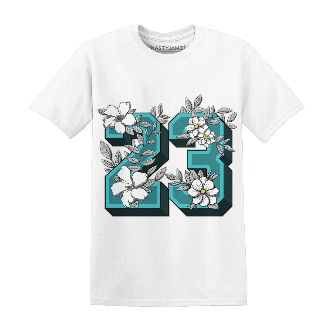 NBL-Cyan-Burst-9060-NastyJamz-T-Shirt-Match-23-Floral
