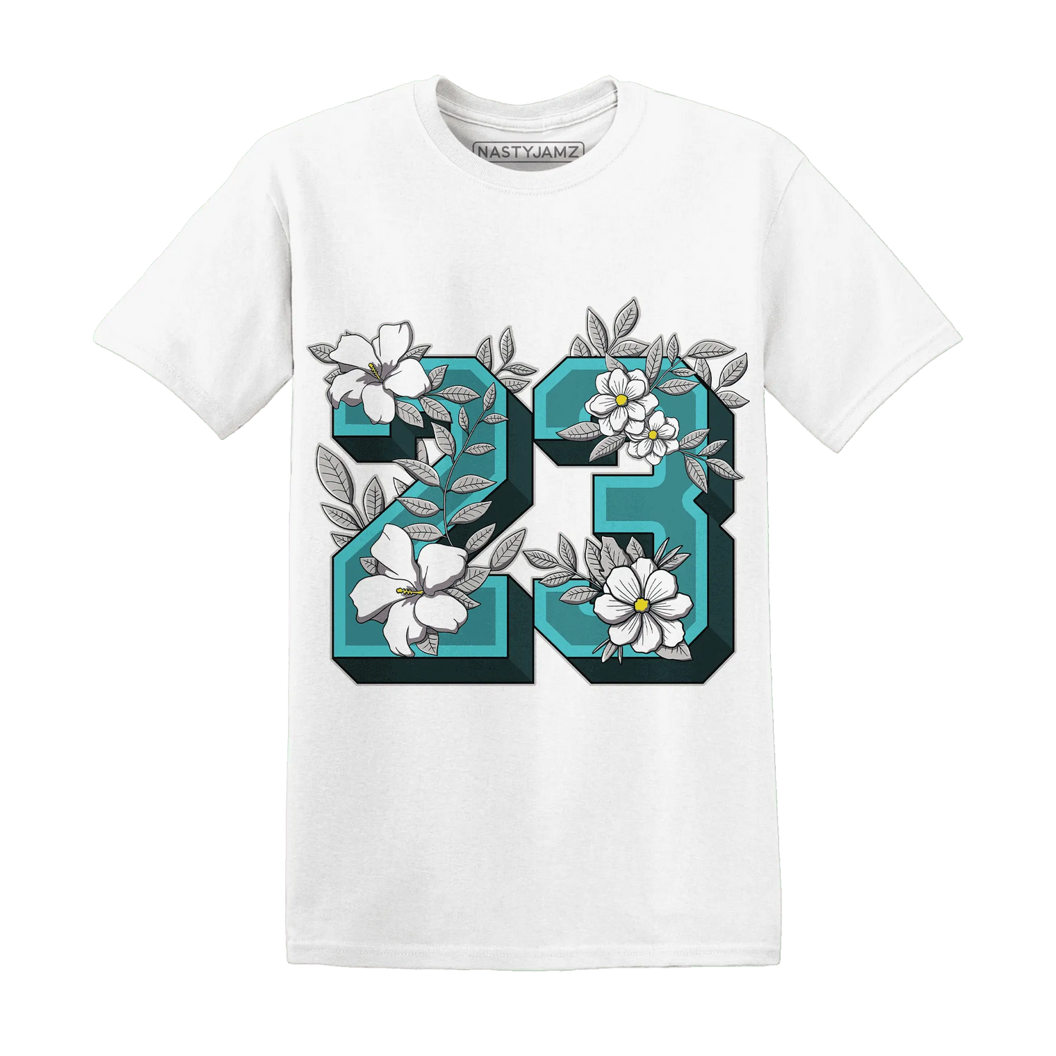NBL-Cyan-Burst-9060-NastyJamz-T-Shirt-Match-23-Floral