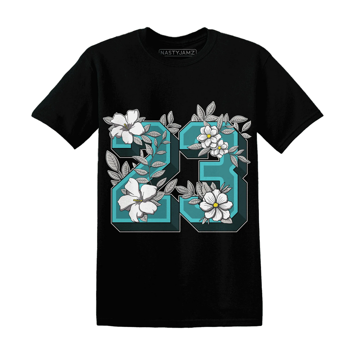 NBL-Cyan-Burst-9060-NastyJamz-T-Shirt-Match-23-Floral