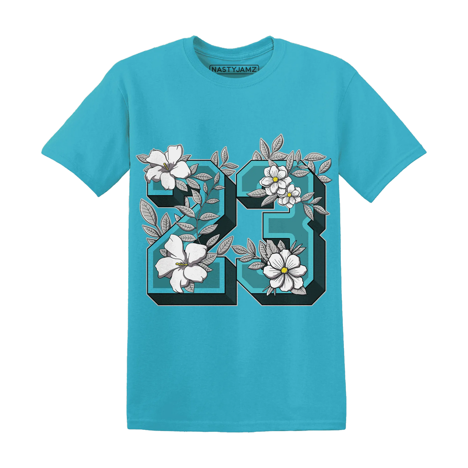 NBL-Cyan-Burst-9060-NastyJamz-T-Shirt-Match-23-Floral