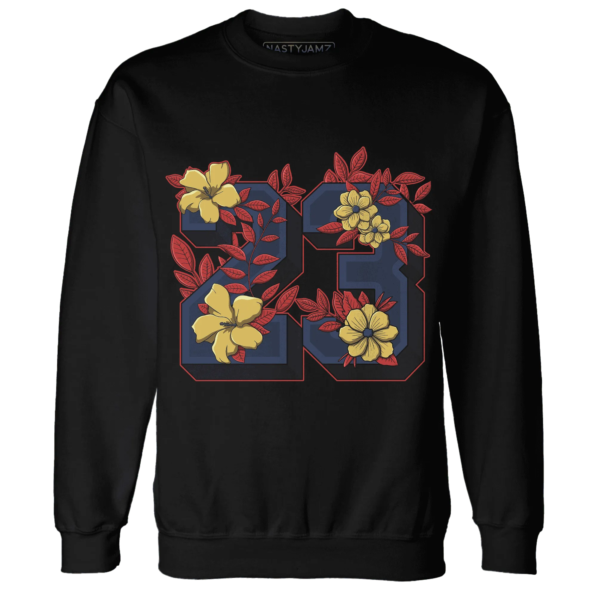VaporMax-Air-Plus-Midnight-Navy-Gold-Black-NastyJamz-Sweatshirt-Match-23-Floral