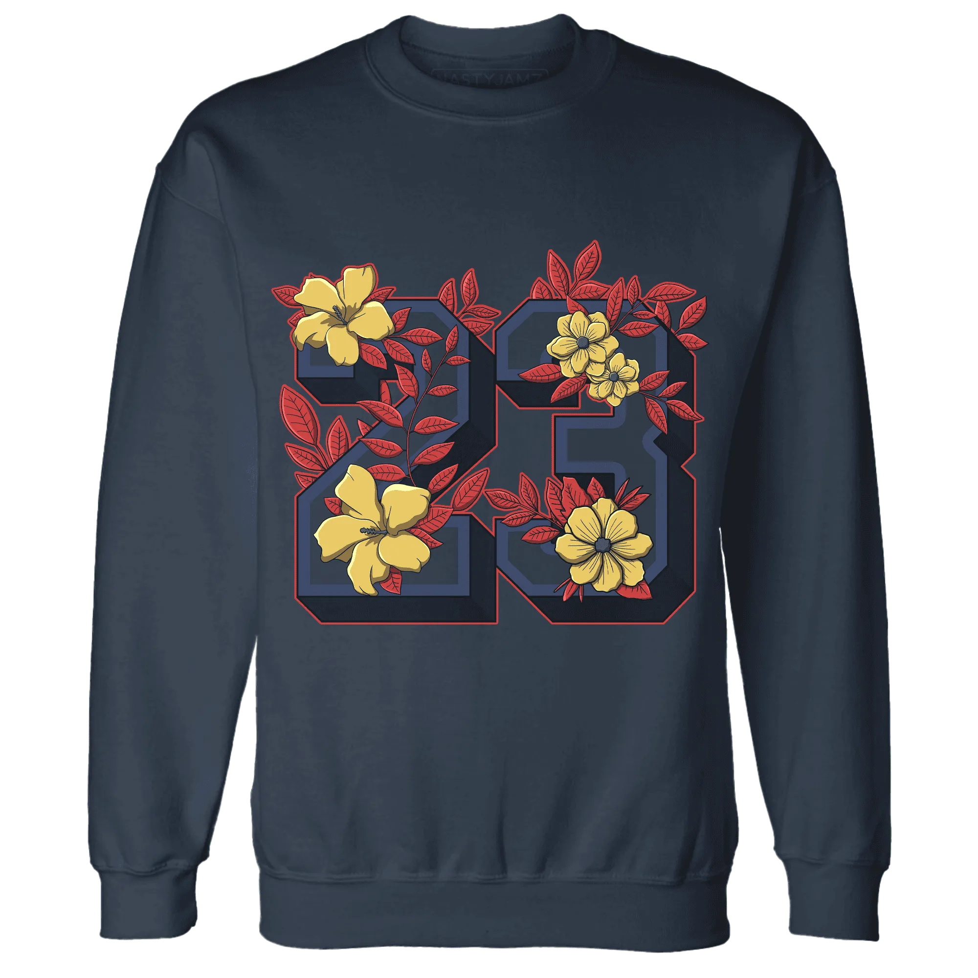 VaporMax-Air-Plus-Midnight-Navy-Gold-Black-NastyJamz-Sweatshirt-Match-23-Floral