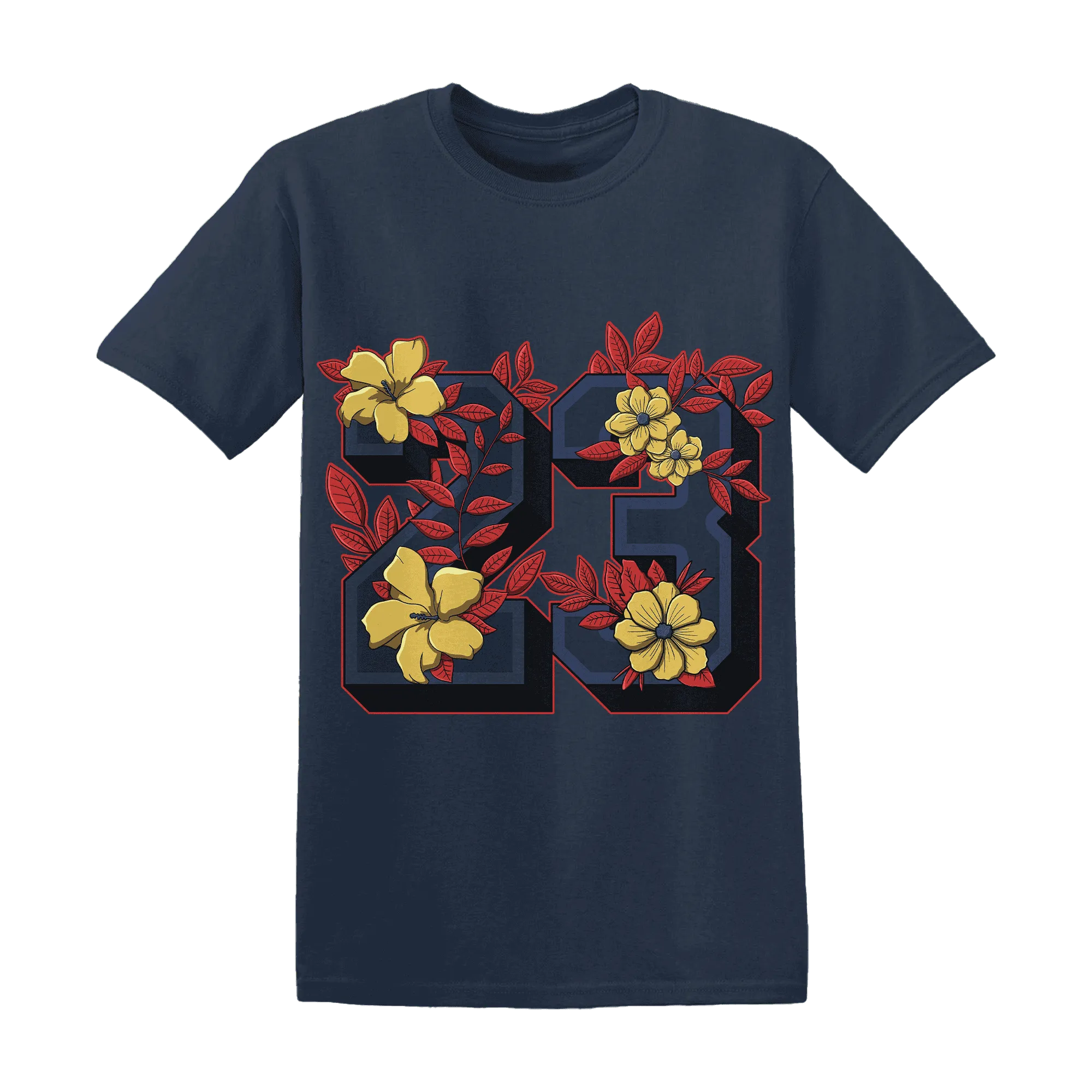 VaporMax-Air-Plus-Midnight-Navy-Gold-Black-NastyJamz-T-Shirt-Match-23-Floral