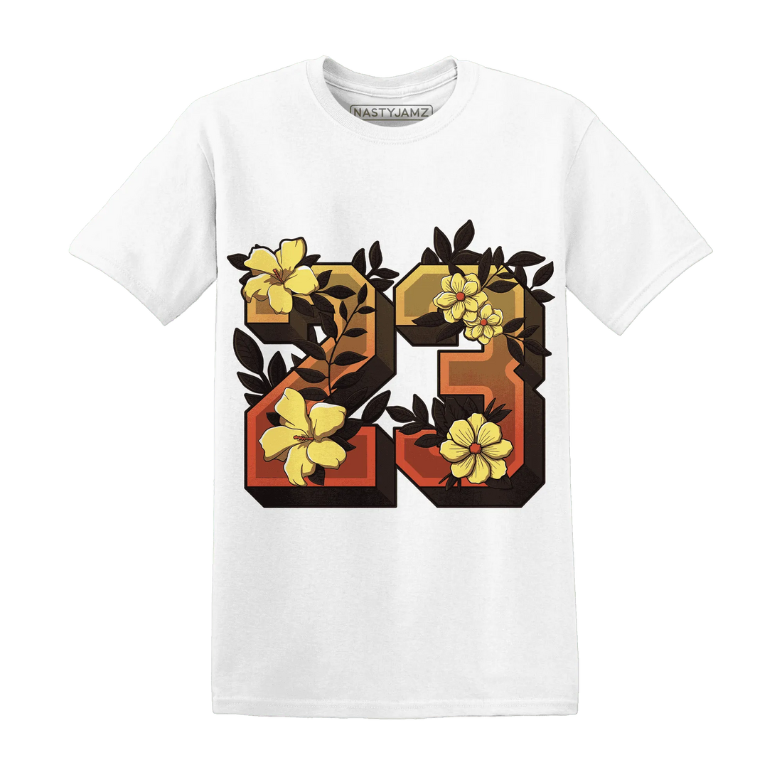 VaporMax-Crimson-Total-Orange-Plus-NastyJamz-T-Shirt-Match-23-Floral