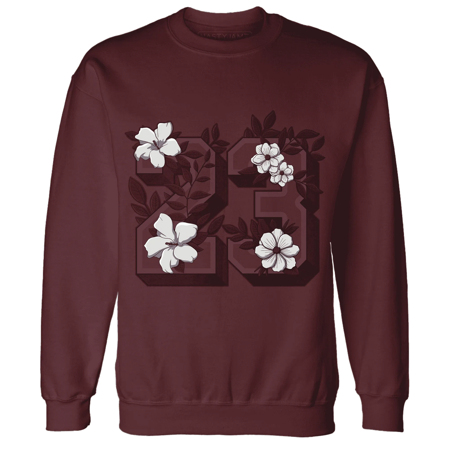 VaporMax-Night-Maron-Burgundy-NastyJamz-Sweatshirt-Match-23-Floral