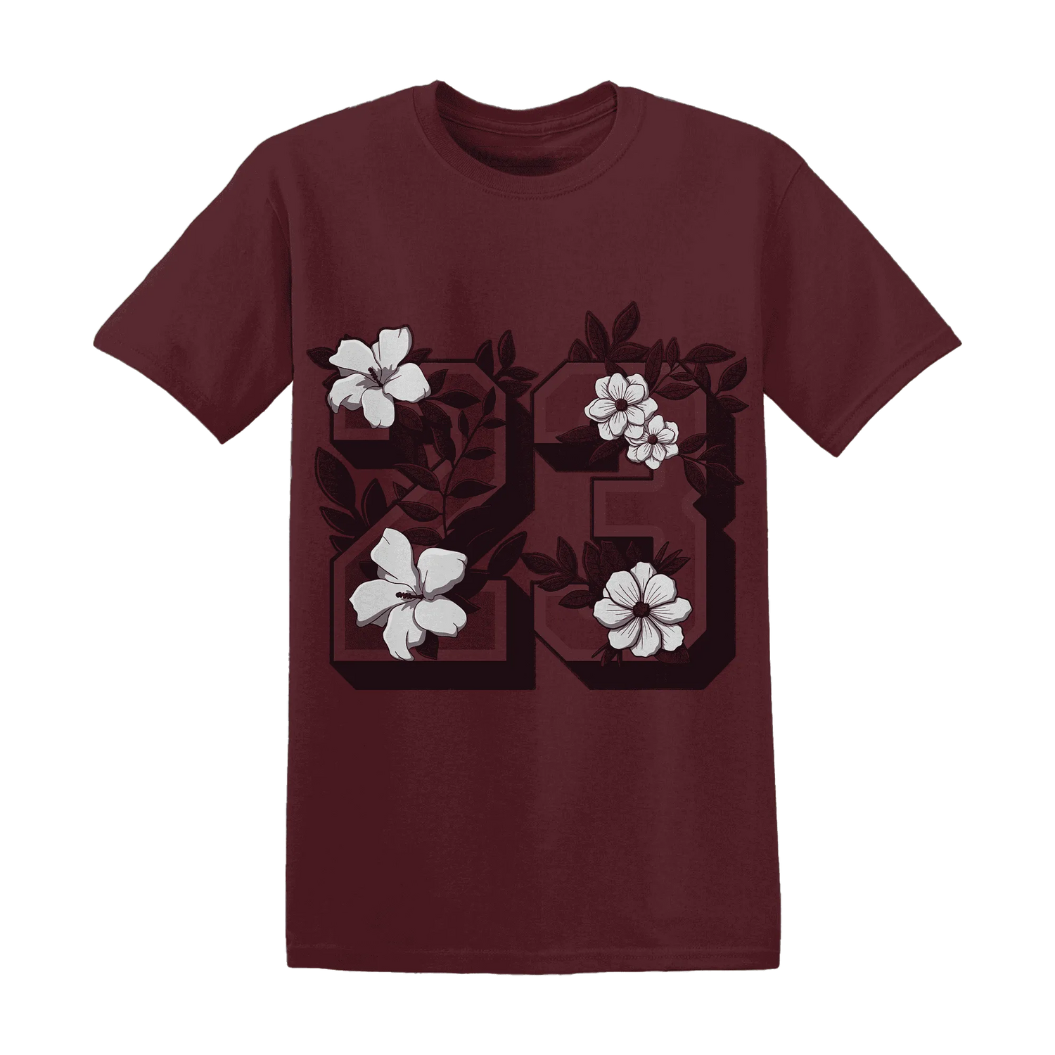 VaporMax-Night-Maron-Burgundy-NastyJamz-T-Shirt-Match-23-Floral