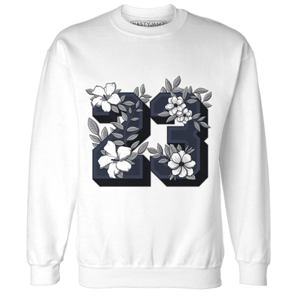 VaporMax-Plus-Midnight-Navy-White-Metallic-Silver-Sweatshirt-Match-23-Floral