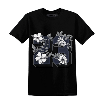 VaporMax-Plus-Midnight-Navy-White-Metallic-Silver-T-Shirt-Match-23-Floral