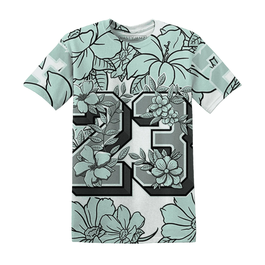 AF-1-Low-Jade-Ice-White-T-Shirt-Match-23-Floral-3D-Flower