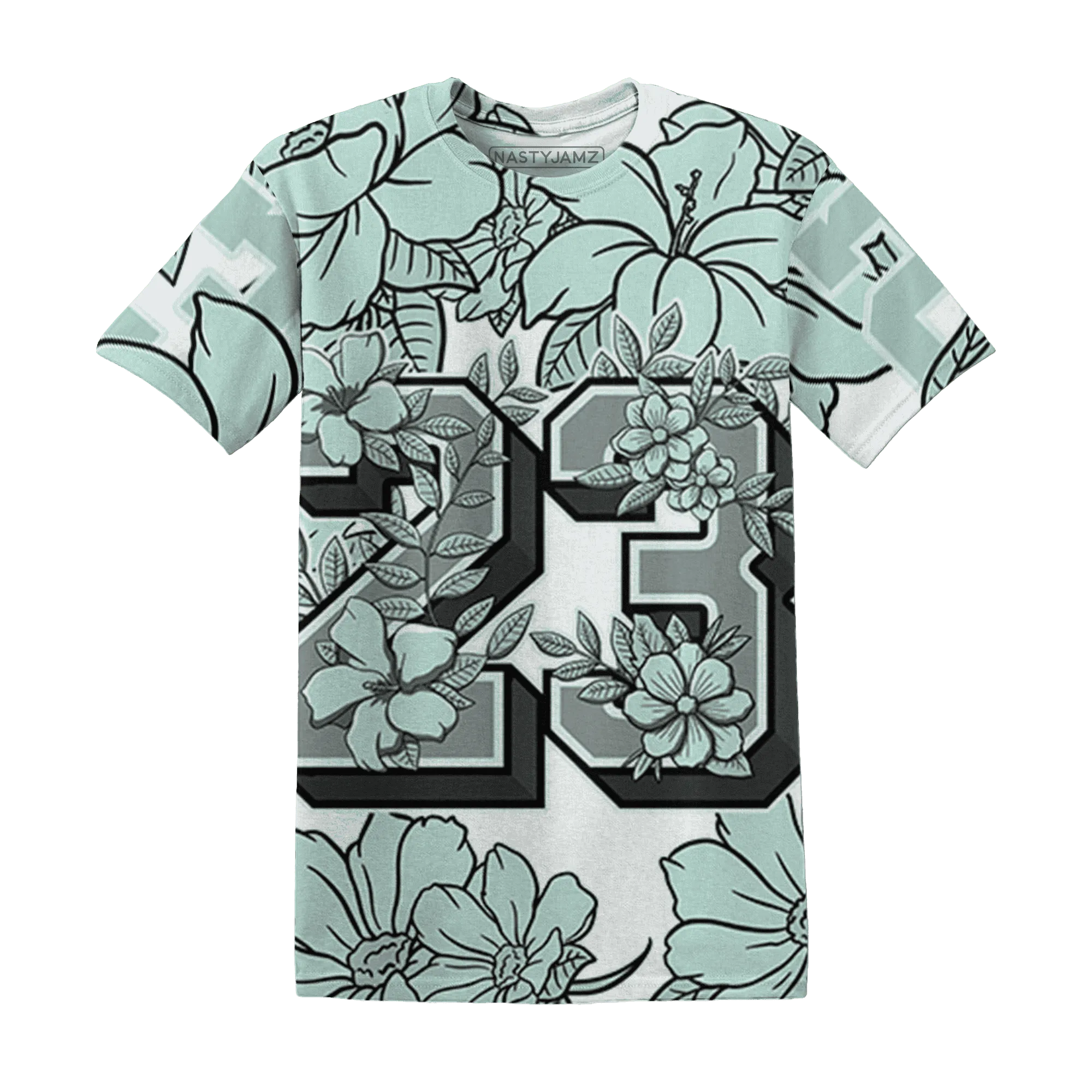 AF-1-Low-Jade-Ice-White-T-Shirt-Match-23-Floral-3D-Flower