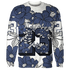 Low-Diffused-Blue-11s-Sweatshirt-Match-23-Floral-3D-Flower