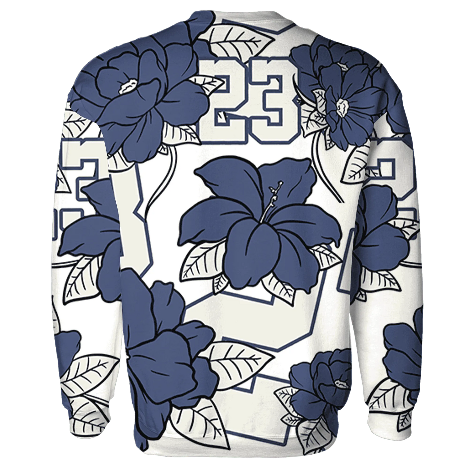 Low-Diffused-Blue-11s-Sweatshirt-Match-23-Floral-3D-Flower