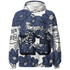 Low-Diffused-Blue-11s-Hoodie-Match-23-Floral-3D-Flower