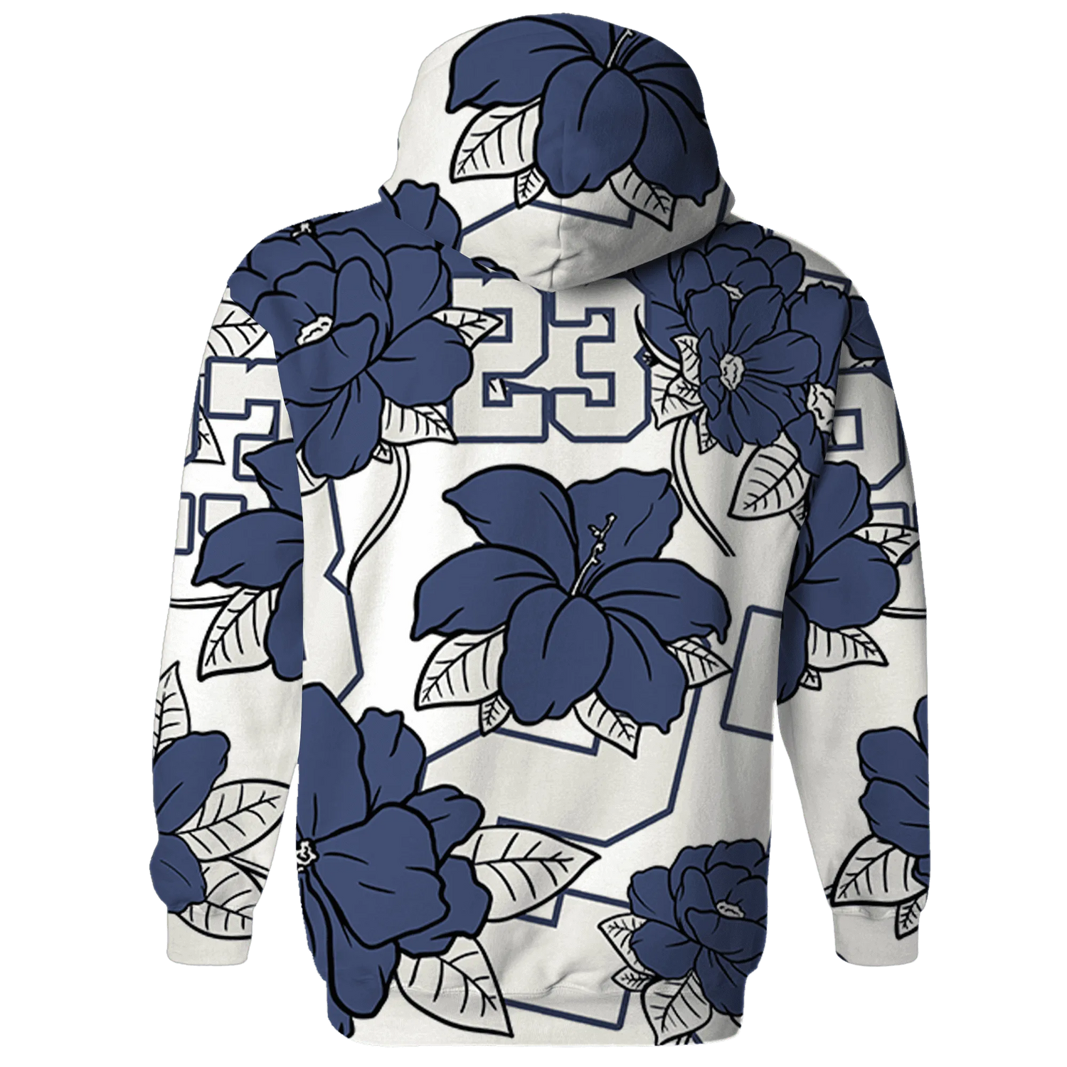 Low-Diffused-Blue-11s-Hoodie-Match-23-Floral-3D-Flower