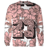 Low Legend Pink 11s Sweatshirt Match 23 Floral 3D All-Over Print Flower - NastyJamz