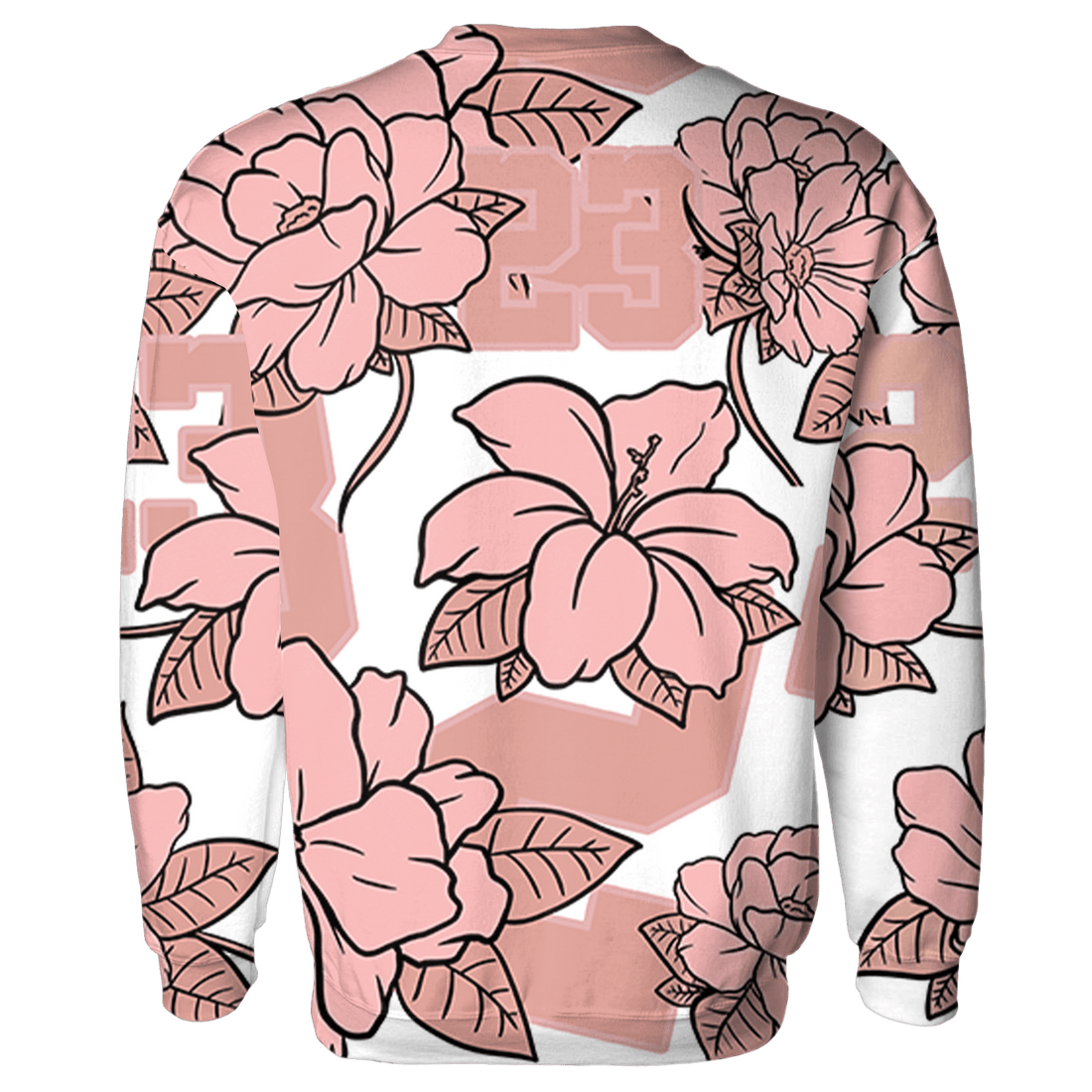 Low Legend Pink 11s Sweatshirt Match 23 Floral 3D All-Over Print Flower - NastyJamz