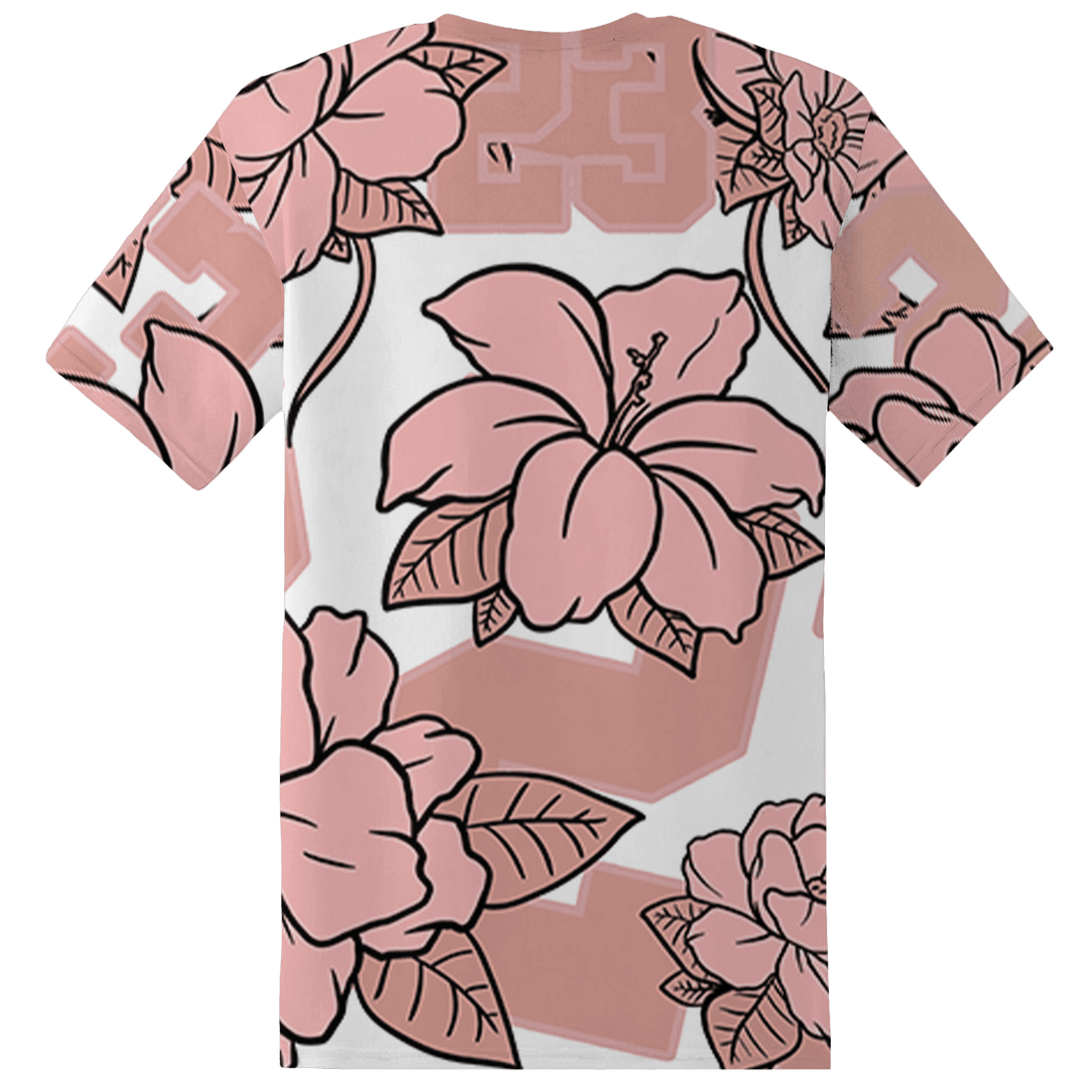 Low Legend Pink 11s T Shirt Match 23 Floral 3D All-Over Print Flower - NastyJamz