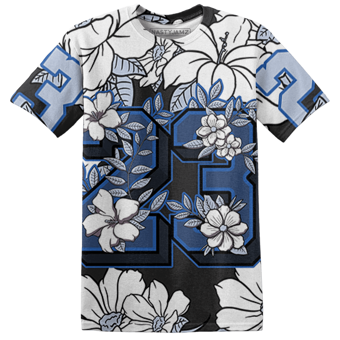 Low Space Jamz 11s T Shirt Match 23 Floral 3D All-Over Print Flower - NastyJamz