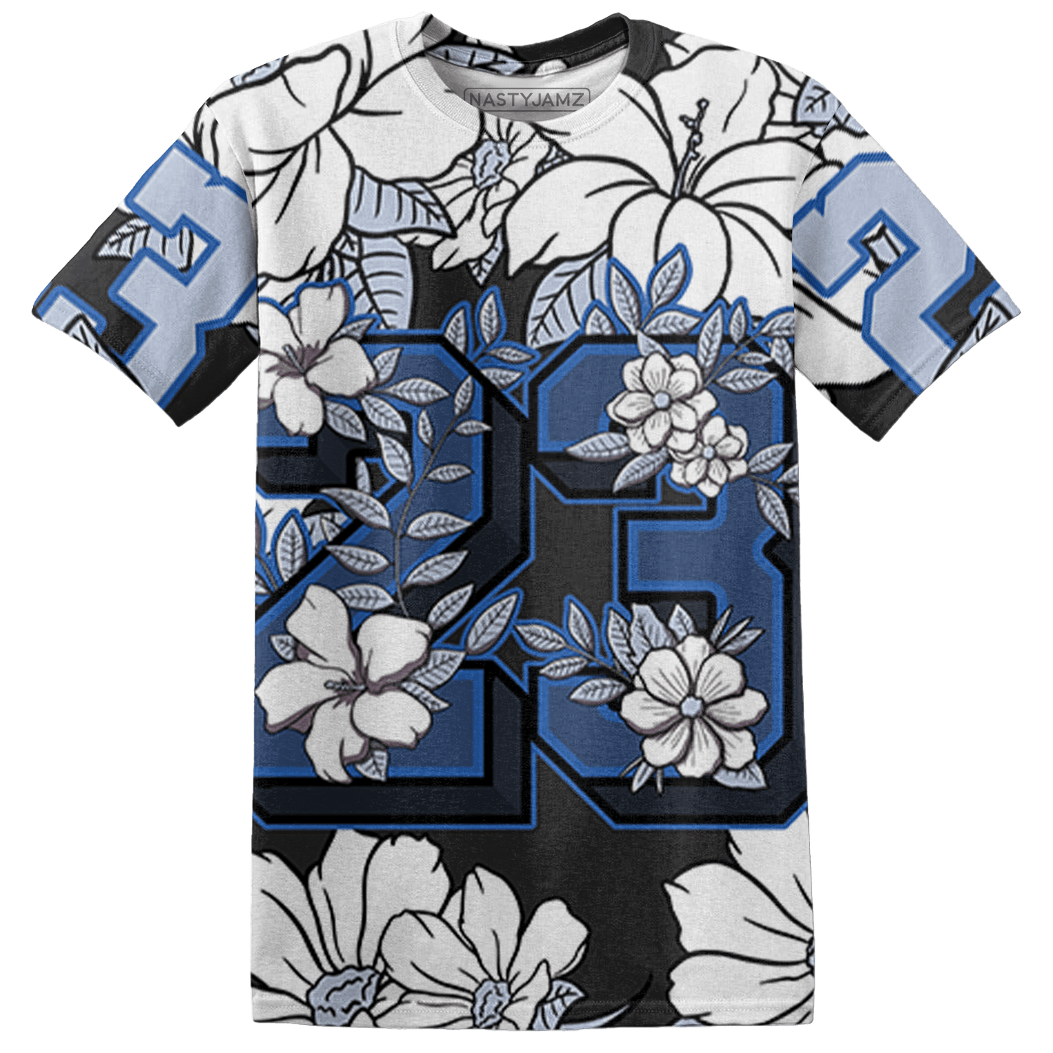 Low Space Jamz 11s T Shirt Match 23 Floral 3D All-Over Print Flower - NastyJamz