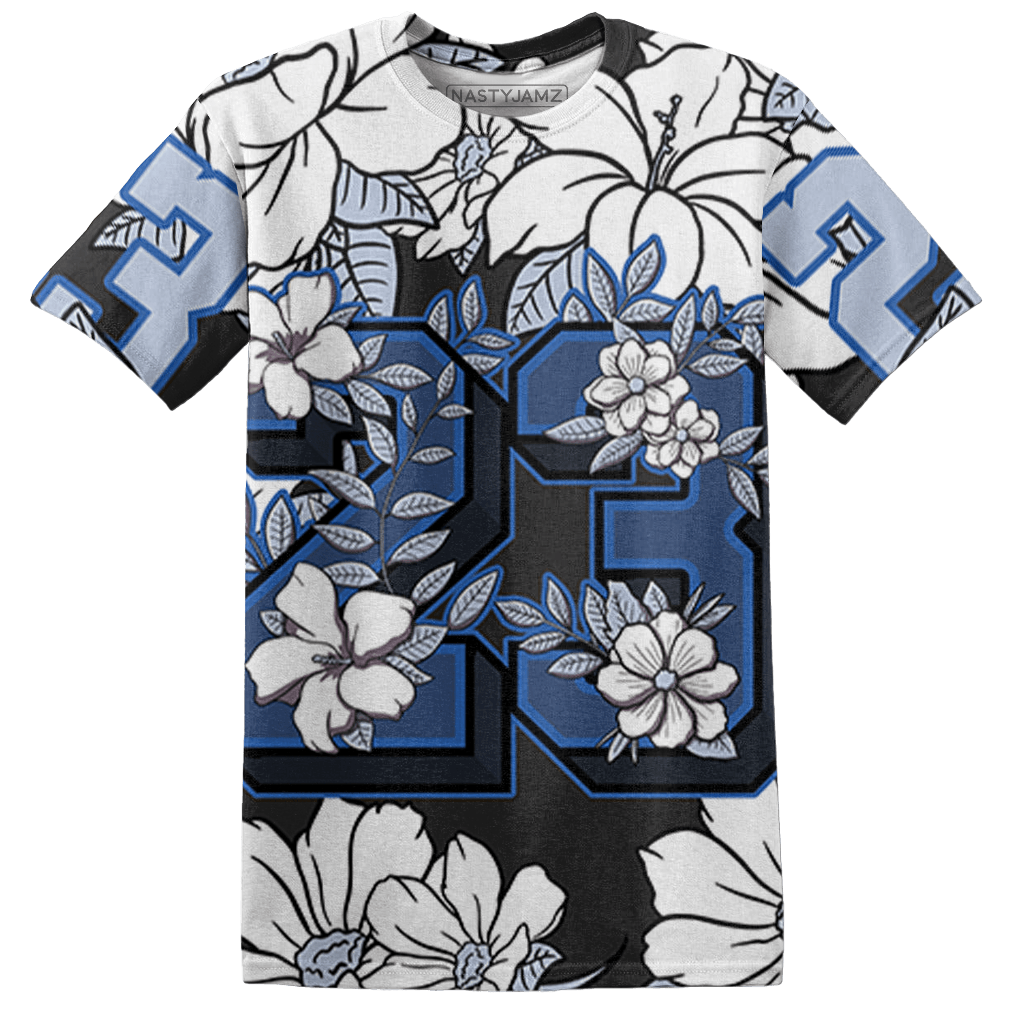 Low Space Jamz 11s T Shirt Match 23 Floral 3D All-Over Print Flower - NastyJamz
