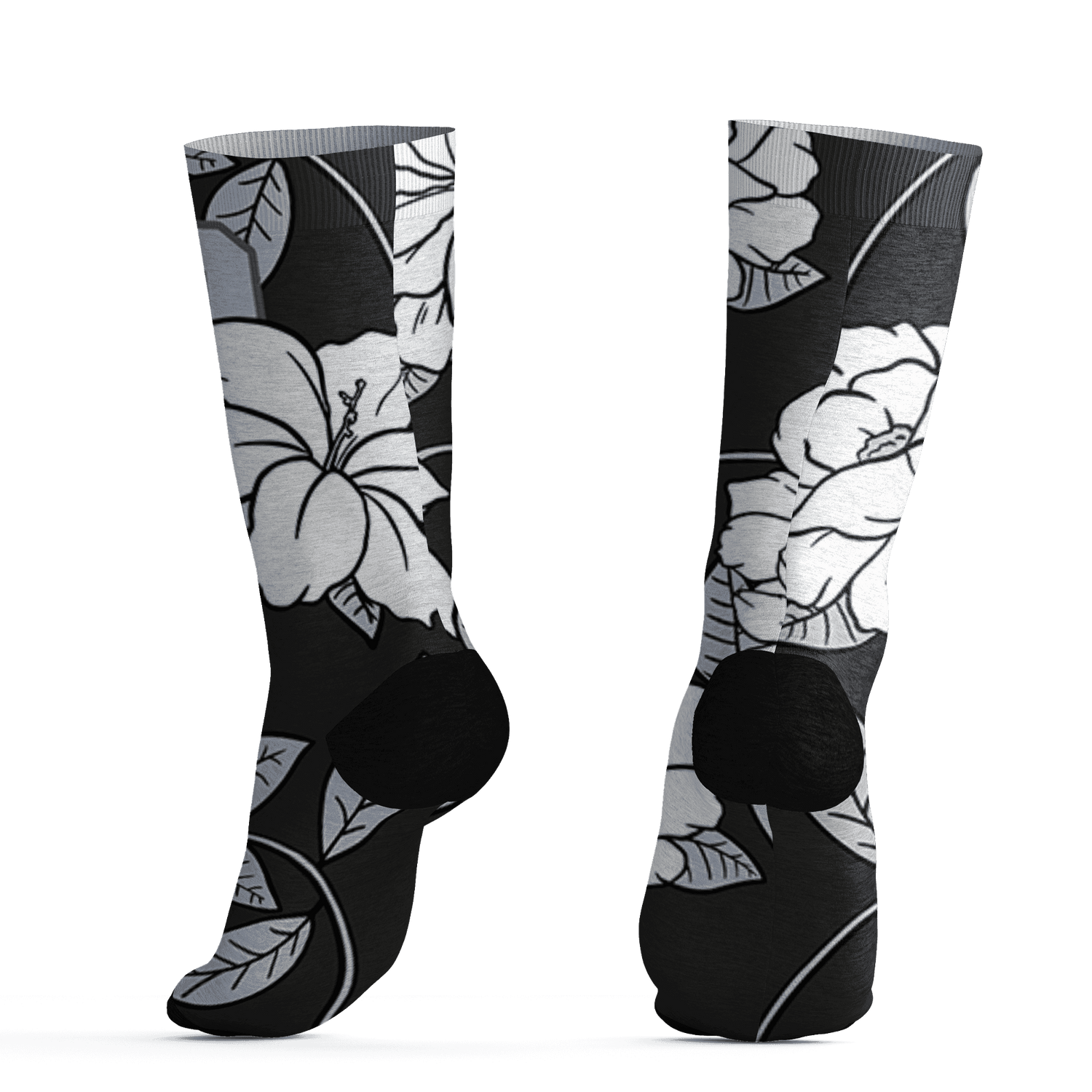 Low Space Jamz 11s Socks Match 23 Floral 3D All-Over Print Flower - NastyJamz