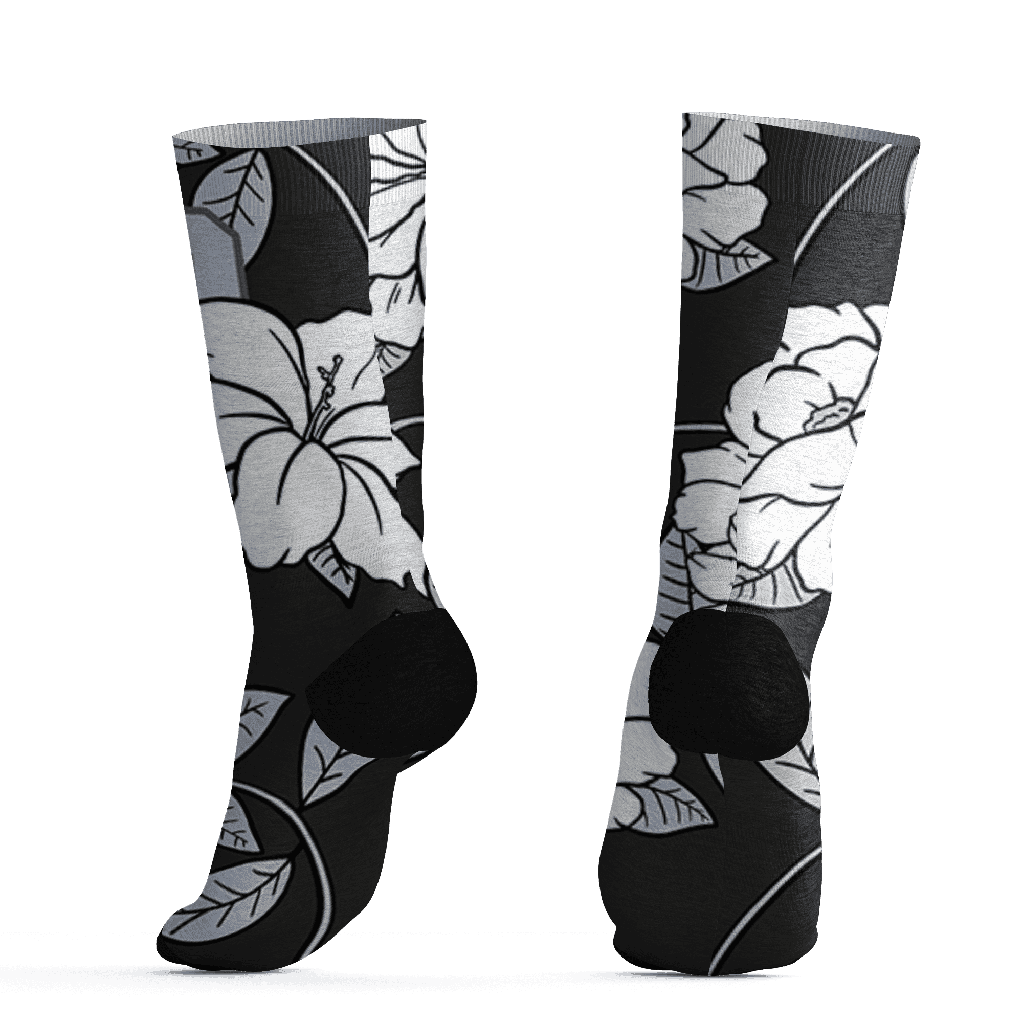 Low Space Jamz 11s Socks Match 23 Floral 3D All-Over Print Flower - NastyJamz