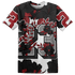 Retro Red Taxi 12s T Shirt Match 23 Floral 3D All-Over Print Flower - NastyJamz
