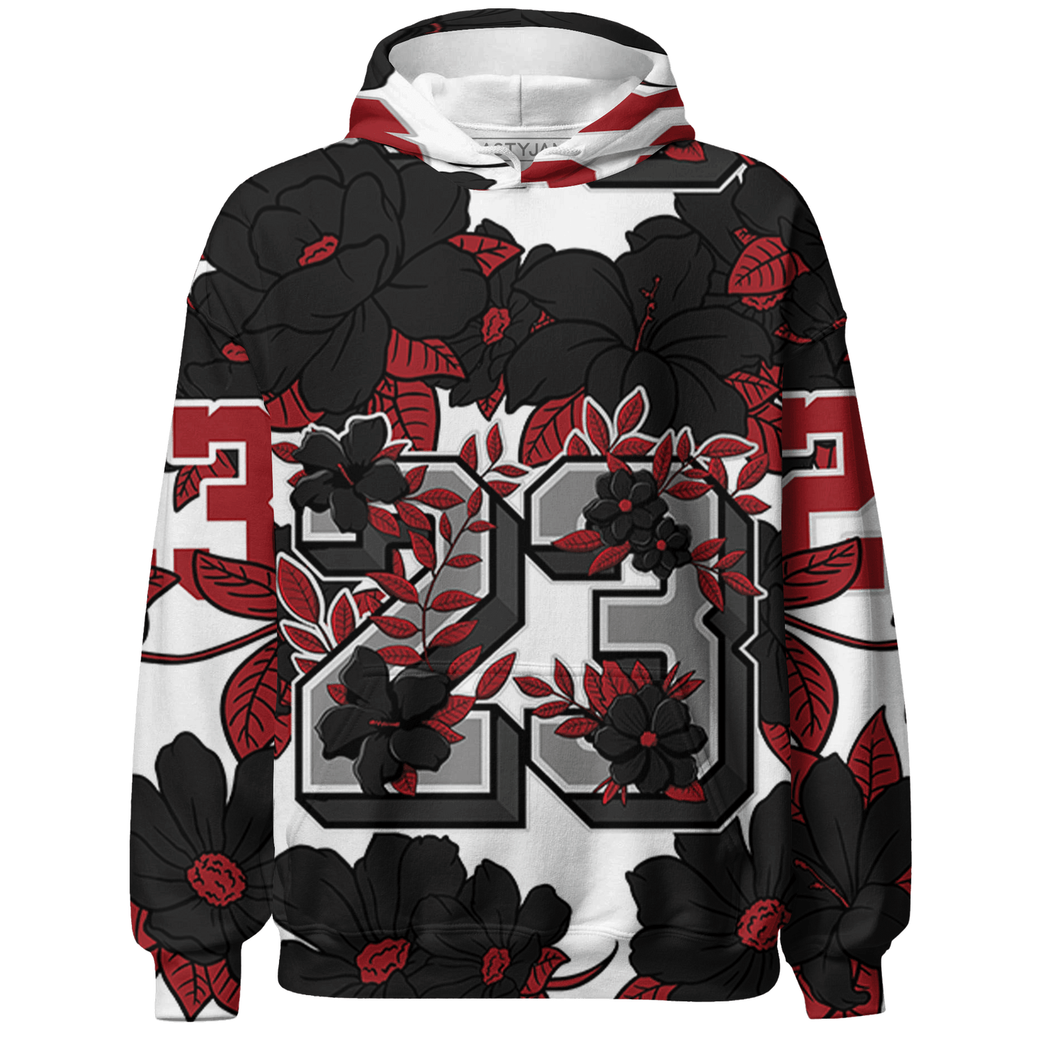 Retro Red Taxi 12s Sweatshirt Match 23 Floral 3D All-Over Print - NastyJamz