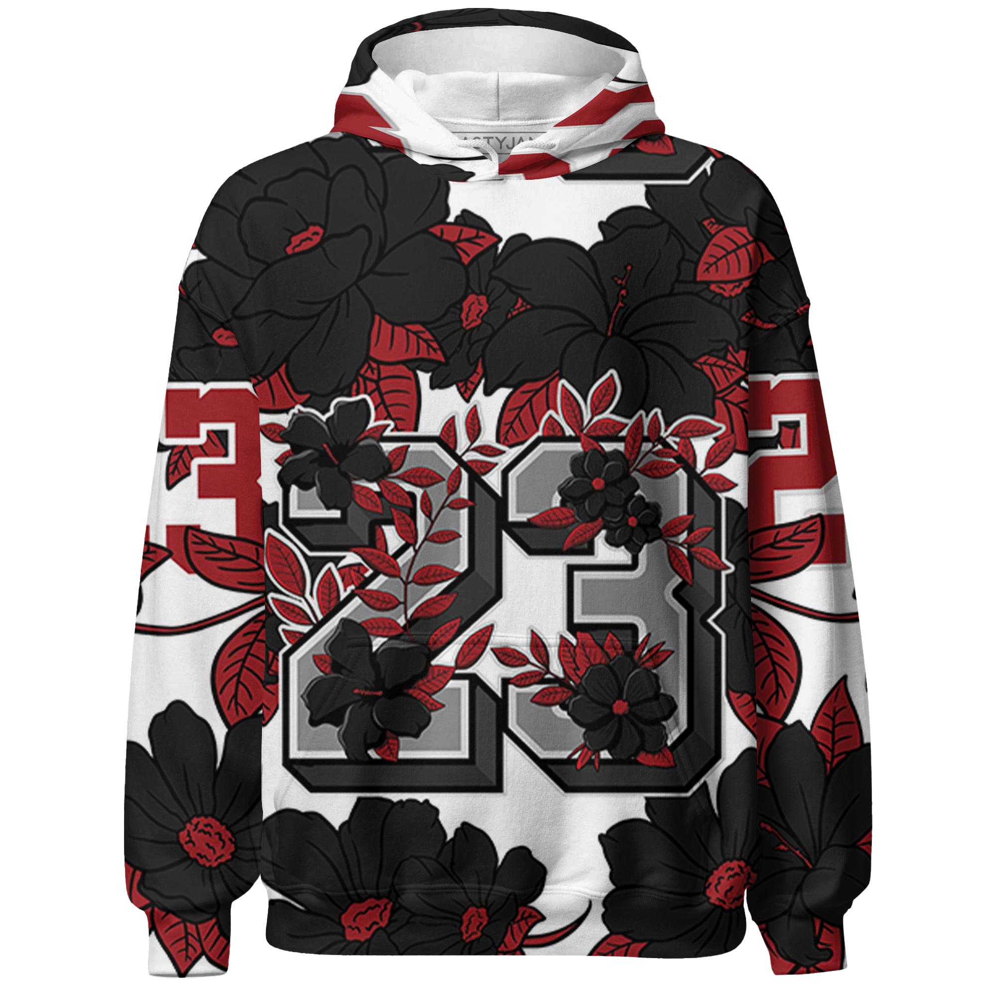 Retro Red Taxi 12s Sweatshirt Match 23 Floral 3D All-Over Print - NastyJamz